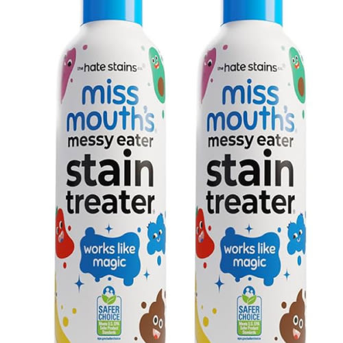 Miss Mouth's Messy Eater Stain Treater Spray - 4oz 2 Pack Stain Remover - Newborn & Baby Essentials - No Dry Cleaning Food, Grease, Coffee Off Laundry, Underwear, Fabric
