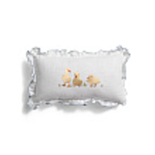 9x16 Embroidered Ducks Striped Ruffle Pillow | Throw Pillows | Marshalls