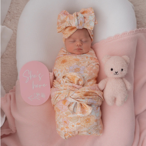 Swaddle Set | Pastel Bloom – Little and Fern
