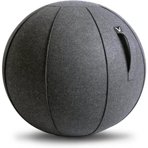 Vivora Luno Premium Ergonomic Sitting Ball Chair, Felt, Max Size (25 to 26 inches), for Home Offices, Balance Training, Yoga Ball, Posture Improvement