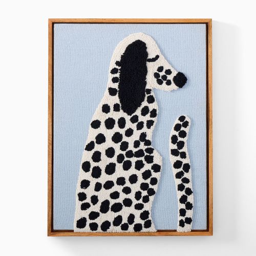 West Elm x PBK Puppy Woven Framed Art