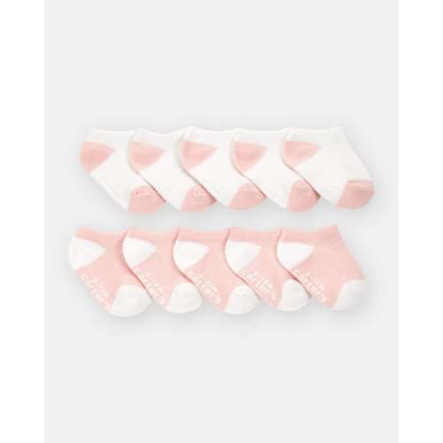 Baby 10-Pack No Show Socks - Pink/White - Carter's | Carter's
