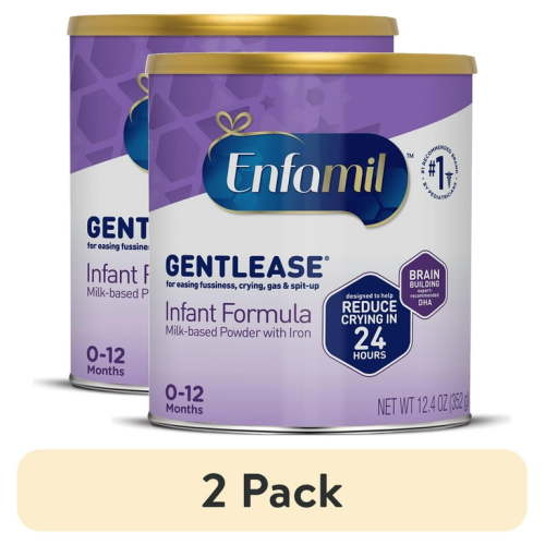 (2 pack) Enfamil Gentlease Powder Baby Formula with Iron, 12.4 oz