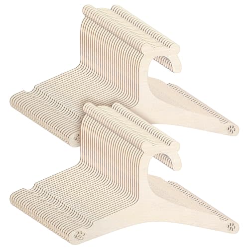 60 Pcs Baby Hangers 9 Inch Non-Slip Wooden Toddler Clothes Hangers with Cute Bear Ears, Baby Clothes Hanger, Newborn Infant Hanger, Nursery Closet Storage for Kids Cloth Coats Suits
