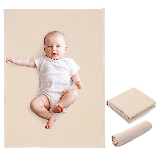 Vegan Leather Baby Changing Mat - Wipeable Portable Changing Pad, Foldable Travel Changing Mat for Baby, Newborns Toddlers Shower Gifts (Apricot,20"*28")