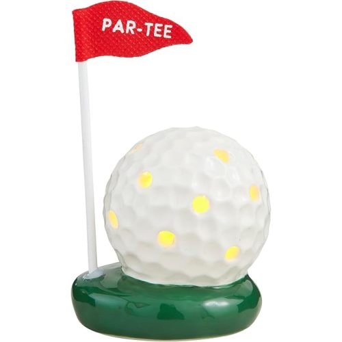 Mud Pie Golf Ball Light Up Sitter; 4 1/4" X 2 1/2"