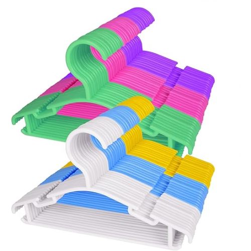 GoodtoU Baby Hangers, 100 Pack Kids Plastic Hangers for Small Childrens Baby Clothes Infant Child Nursery Closet Organization