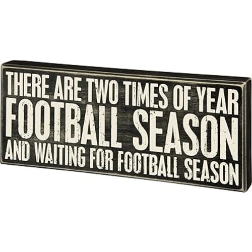 Primitives by Kathy Classic Box Sign, Football Season