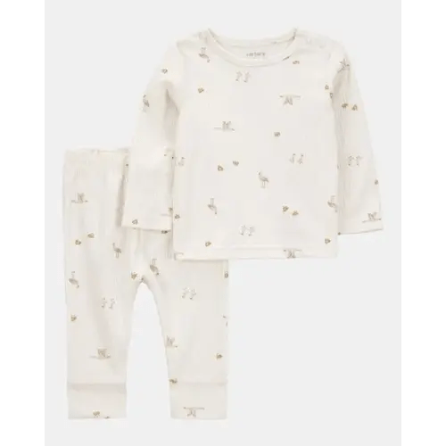 Baby 2-Piece Bird Print Long-Sleeve Tee & Pant Set | Carter's