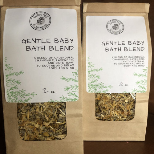 Baby Bath Herbs: A gentle blend of calming and cleansing herbs for baby&#39;s bathtime / postpartum bath  -Made with Organic Herbs-