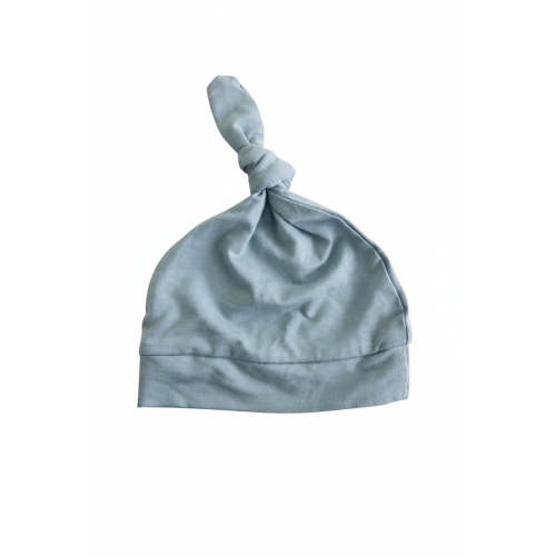Solid Light Dusty Blue Bamboo Knotted Hat