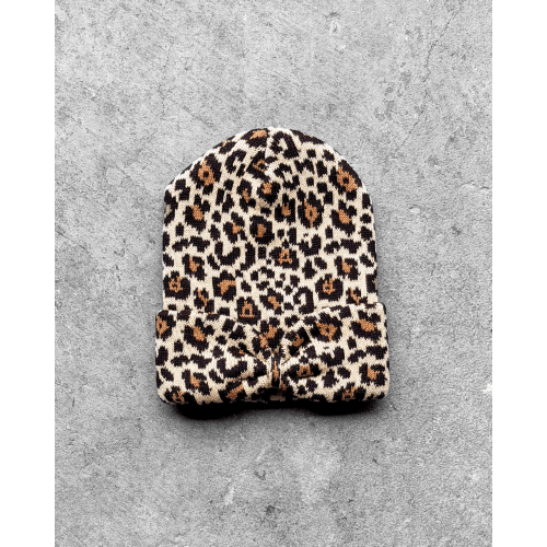 Bow Beanie in Ava (Leopard)