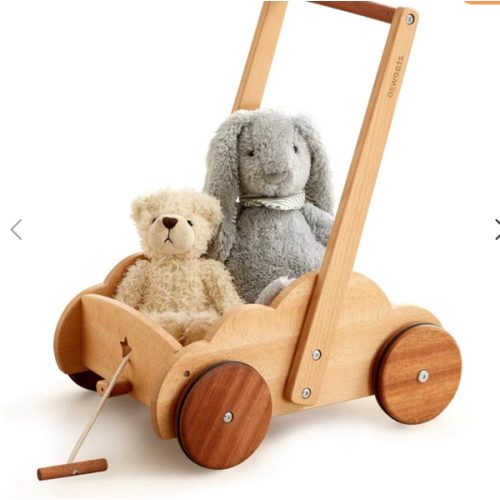 Beright Wooden Baby Walker Push Toy, Montessori Learning Walking Toys for Toddlers, Natural Wood, No Blocks | SeasonsCamping