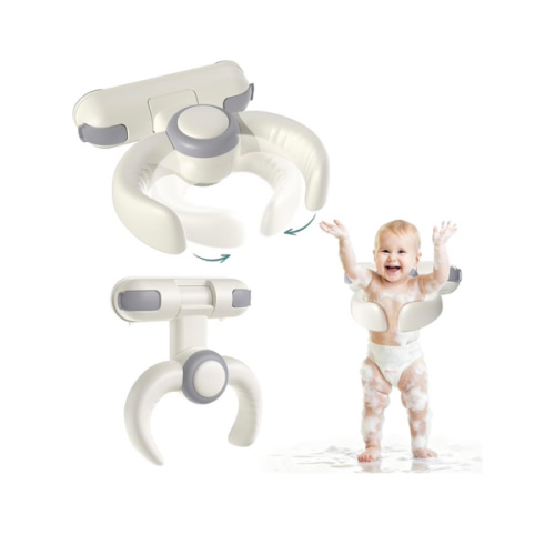 Baby Bath Support Stand Shower - Wall-Mounted Baby Shower Stand with Strong Suction Cups. Foldable Adjustable Baby Standing Support for Infants, Toddlers aged 8-36 Months. Soporte para Bañera de Bebé