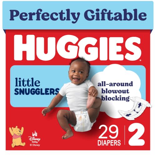 Huggies Little Snugglers Diapers Size 2, 29 Count | Blowout Protection, Leakproof Protection, Luxury Softness, FastAbsorb System, Hypoallergenic, Fragrance Free