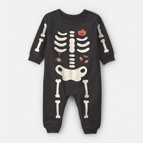 Baby Carter's Halloween Skeleton Long Sleeve Jumpsuit