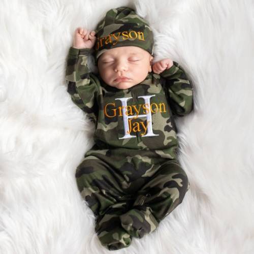 Newborn Boy Clothes, Newborn Boy Coming Home Outfit, Baby Camo Outfit, Baby Boy Gift, Newborn Baby Boy Outfit Newborn Hat, Baby Shower Gift - Etsy