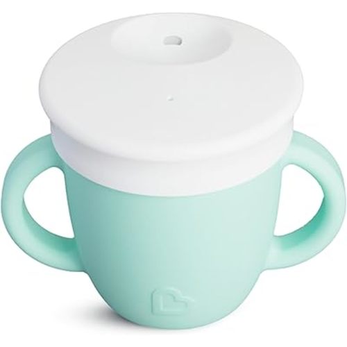 Munchkin C’est Silicone! Training Sippy Cup with Lid for Babies and Toddlers, 6 oz, Mint