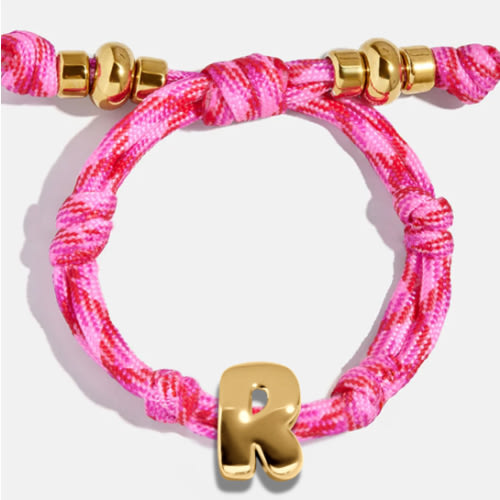 Knotty Initial Custom Bracelet - Fuchsia
