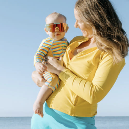 Sunsuit - Long Sleeve Romper Swimsuit | "Sunny Stripe"