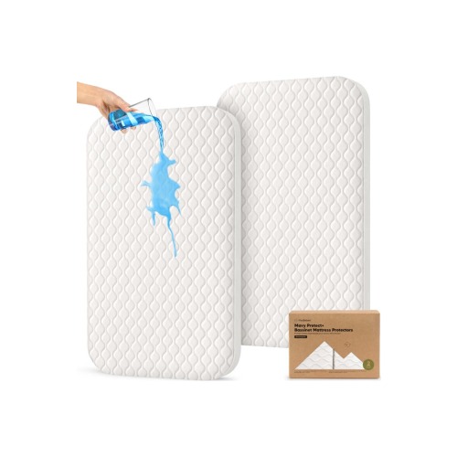 2-Pack Mavy Protect+ Waterproof Bassinet Mattress Protectors