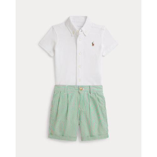 Knit Oxford Shirt & Seersucker Short