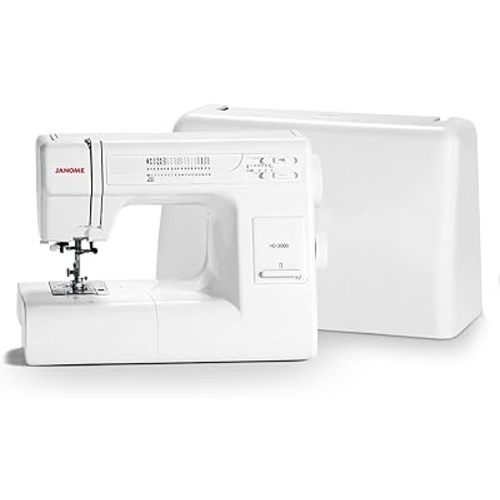 Janome HD3000 Heavy-Duty Sewing Machine with 18 Built-in Stitches + Hard Case
