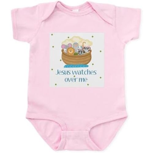 CafePress Jesus Watches Over Me Baby Infant Bodysuit Cute Infant Bodysuit Baby Romper