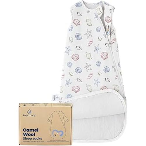 kaiya baby Unisex Sleeping Bag for Babies and Toddlers 1.0 Tog Sleep Sack 0-6 Months, Newborn Sleep Sack, Wearable Blanket Baby, One Piece Sleeveless Sleep Sack, Gifts for Baby