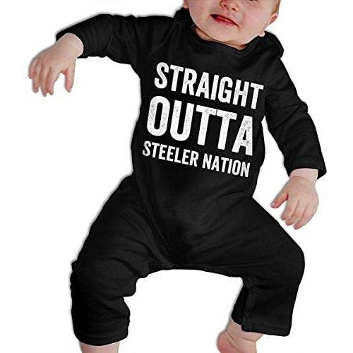 SADODER Outta Steeler Nation Bodysuit Long Sleeve Jumpsuit Rompers