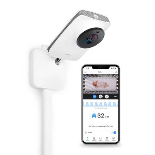 Pro Smart Baby Monitor with Wallmount - White