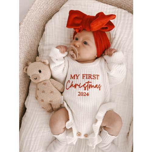 CHUNKY RIBBED VELVET BOW HEADBAND - RED