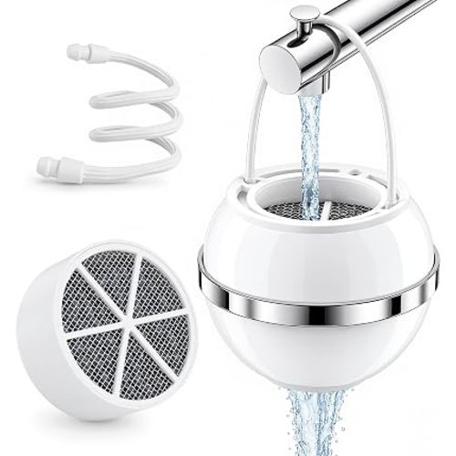 Bathtub Water Filter for Tub Faucet – for Baby, Kids & Family, Removes Chlorine & Hard Water, Softens Water, BPA-Free, Easy Install, Fits Most Tubs – White