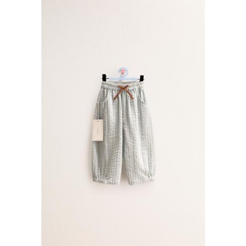 ZARA TIMELESS - STRIPED TEXTURED BAGGY PANTS - Light blue | ZARA United States