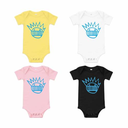 Ween Blue Boognish Baby Onesie Short Sleeve One Piece Bodysuit - Bella + Canvas Kids Airlume Jersey (100B) - choose your color
