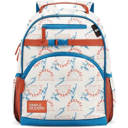 Simple Modern Medium DC Comics Superman Toddler Backpack for School Girls and Boys | Kindergarten Elementary Kids Backpack | Fletcher Collection | Kids - 15" tall | Superman Stand for Hope