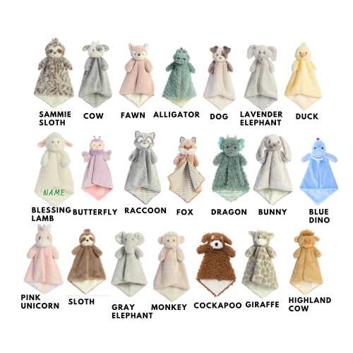 Personalized Animal Lovey, Animal Blanket, Embroidered Blanket, Security Blanket, Luvster, Baby Gift, Custom Personalized Baby Gift