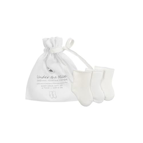 Under The Nile Organic Cotton Baby Socks - Pack of 6, 0 to 3 Months