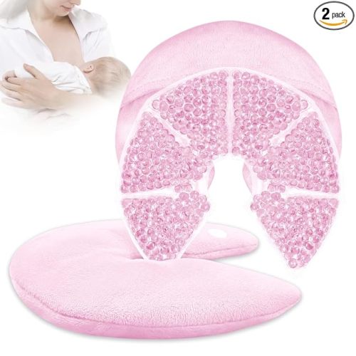 Hot Cold Gel Bead Breast Therapy Pack, Breast Ice Packs for Breastfeeding