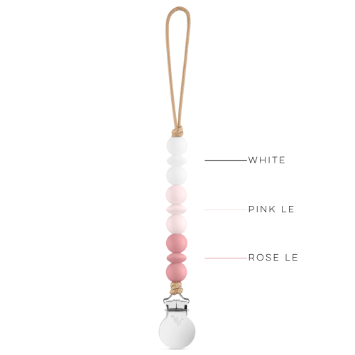 Dani Cutie Clip - Beaded Teething Pacifier Clip – Ryan And Rose