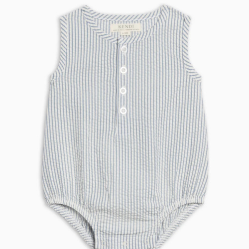 Wren Seersucker Bubble Romper