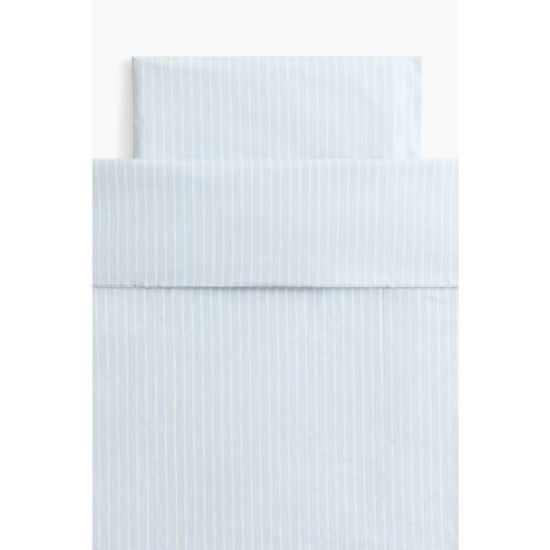 COTTON PERCALE CRIB DUVET COVER SET