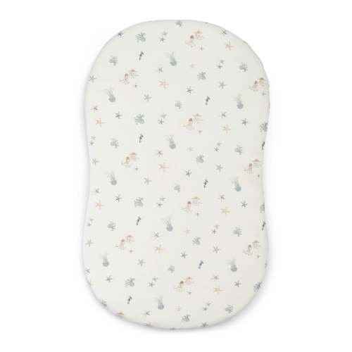 Cove Sea Life Cotton Bassinet Sheet - Crane Baby