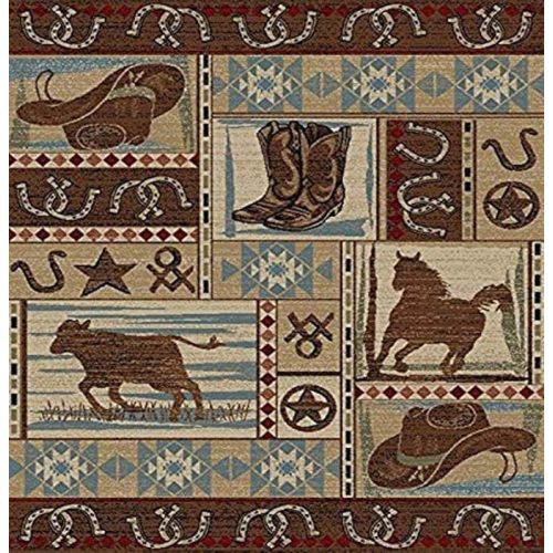 Mayberry Rug Rodeo Cowboy Roper Western 2X4 Area Rug 2'3"x3'3"