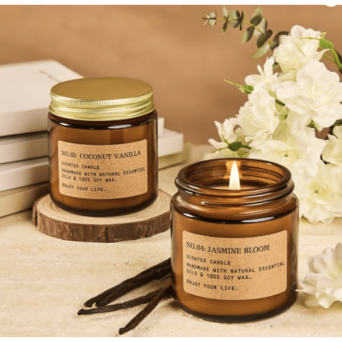 Candles for Home Scented, 6Pack 3.5 Oz Soy Wax Candles Gifts Sets with Sage Breeze & Lavender for Brithday Valentine's Day Gifts Women Mothers Day