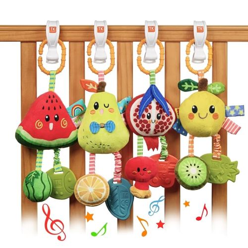 TUMAMA Hanging Toys for Baby Gym, Car Seat Toys for Babies 0-6 Months