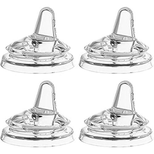 Sippy Spout Nipples for Philips Avent Natural Baby Bottles – Soft Silicone Trainer Nipple for 6M+ Babies, BPA-Free, Spill-Resistant, Pack of 4