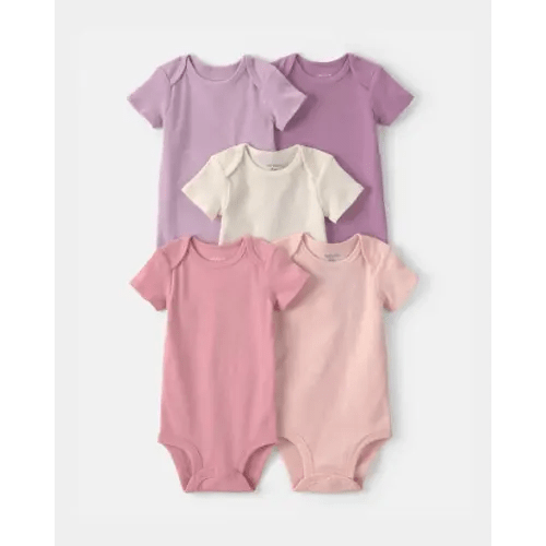 Baby Girl 5-Pack Multipack Bodysuits - Pink/Purple | Carter's
