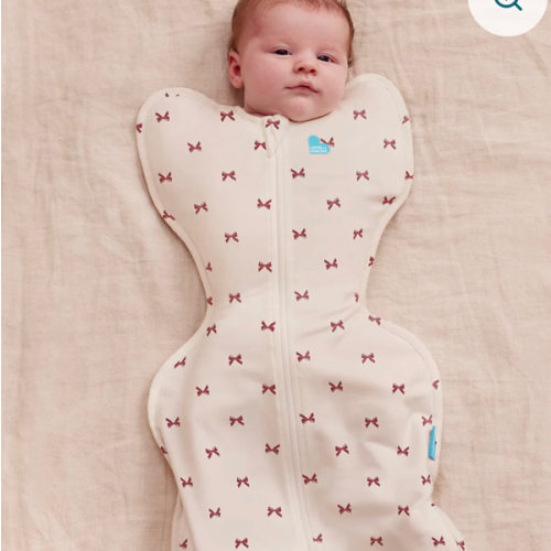 Swaddle Up™ 1.0 TOG Cotton Cream Bows
