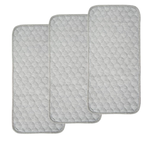 BlueSnail Quilted Thicker Waterproof Changing Pad Liners 3 Count(Gray 13” x 27”)
